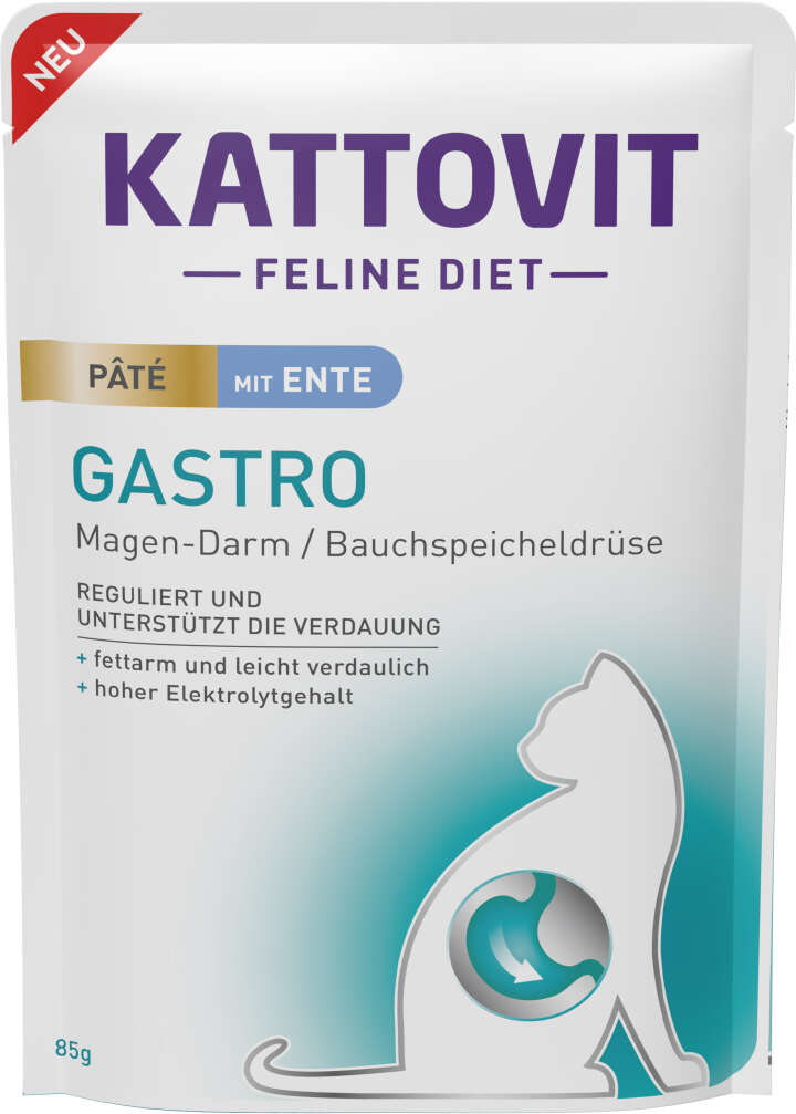 KATTOVIT Katzen-Nassfutter Feline Diet Gastro Pâté mit Ente